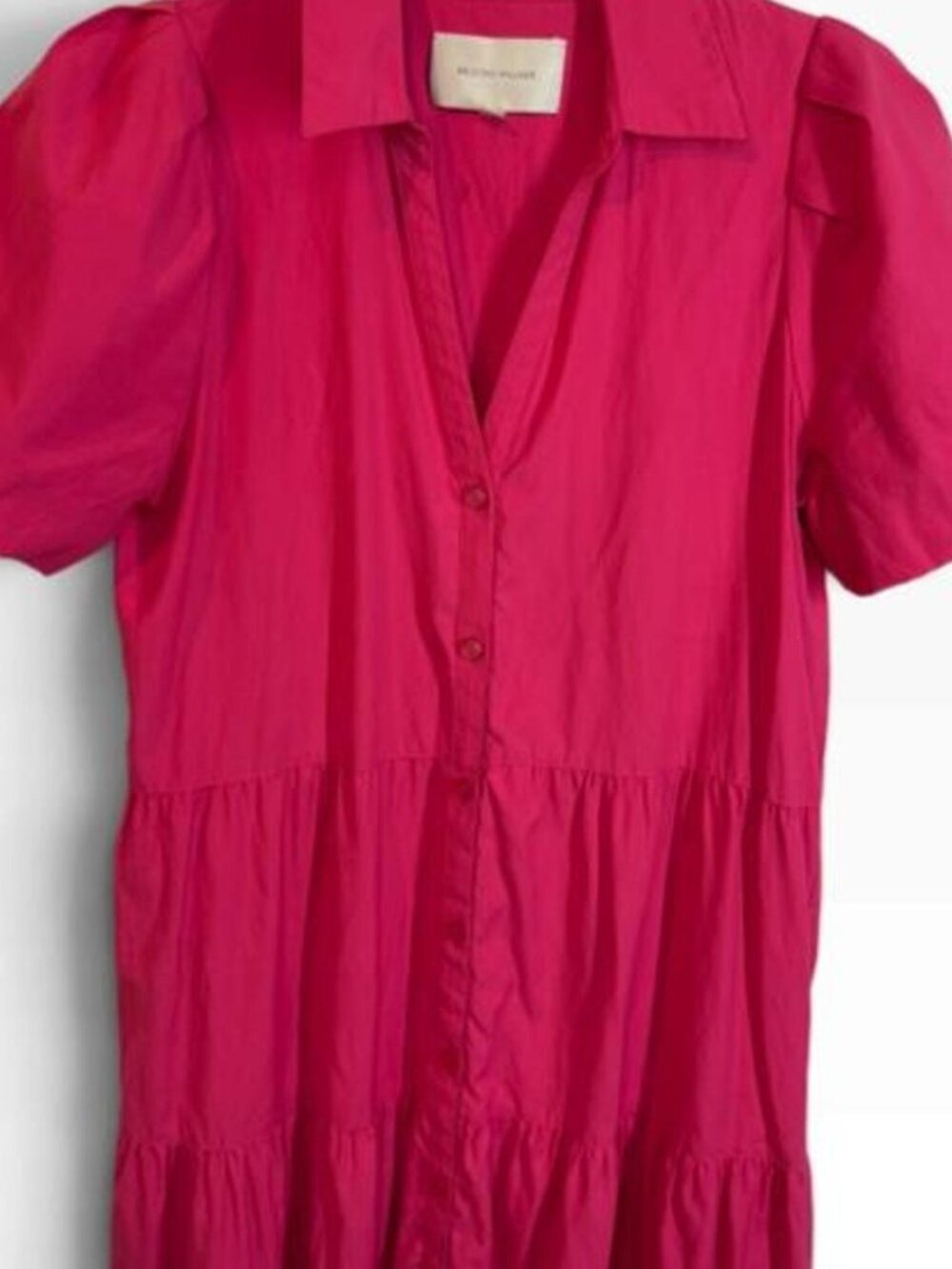 Brochu Walker The Havana Tiered Midi Dress - Hot Pink Size Medium
